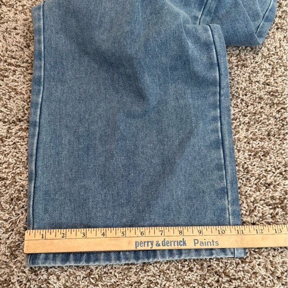 Commense Asymmetrical Ruched Denim Wide-Leg Pants sz S - Picture 10 of 13